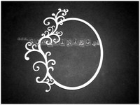 Oval Ornament Frame - leikekuvio