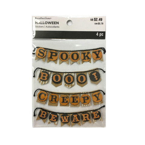 Halloween 3D Stickers: Halloween Banners