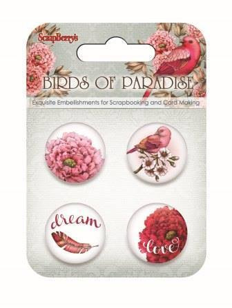 Flair Buttons: Birds of Paradise 2 - koristeet