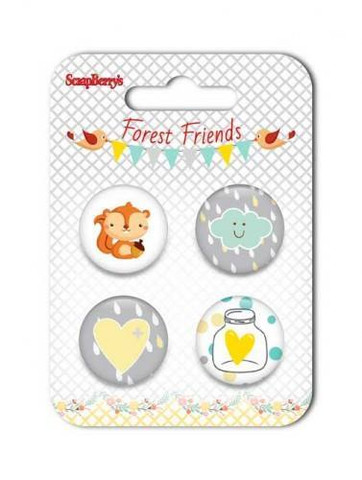 Flair Buttons: Forest Friends 1 - koristeet