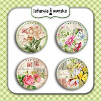 Flair Buttons: Vintage Flowers 2  -  koristeet