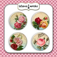 Flair Buttons: Vintage Roses 2  -  koristeet