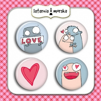 Flair Buttons: Monsters in Love  -  koristeet