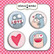 Flair Buttons: Monsters in Love  -  koristeet
