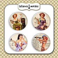 Flair Buttons: Pinup Girls 1  -  koristeet
