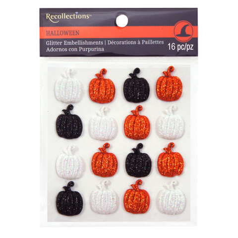 Halloween Glitter Embellishments: Pumpkins