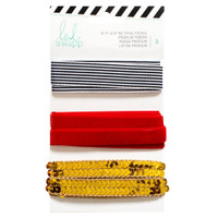 Premium Ribbon: Gold, Red & Black - nauhapakkaus