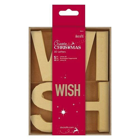 Create Christmas 3D Words:  WISH