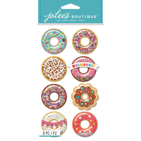 Jolee's Boutique 3D Stickers: Donut Snow Globes