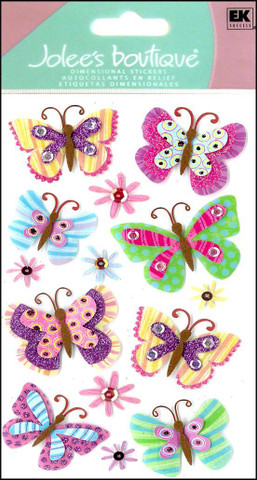 Jolee's Boutique 3D Stickers: Paisley Butterfly Repeats