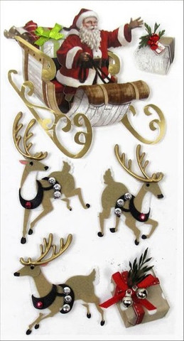 Jolee's Boutique 3D Stickers: Santa & Sleigh