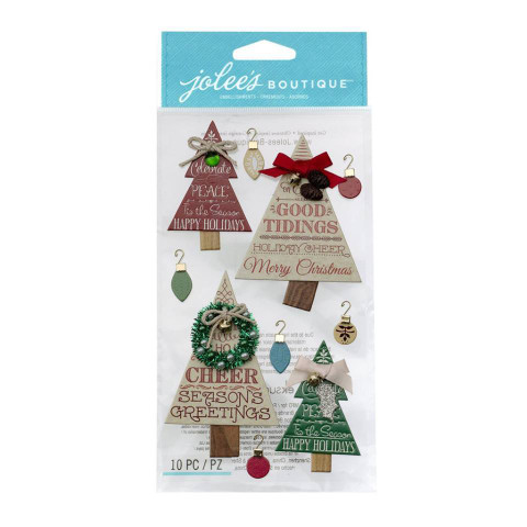 Jolee's Boutique 3D Stickers: Holiday Word Trees