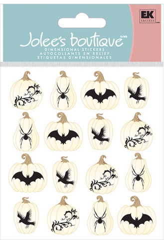 Jolee's Boutique 3D Dimensional Stickers: White Pumpkin Repeats