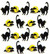 Jolee's Boutique 3D Dimensional Stickers: Arching Cats Repeats
