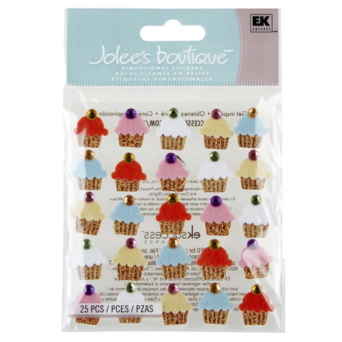 Jolee's Boutique 3D Dimensional Stickers: Cupcake Repeats