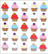 Jolee's Boutique 3D Dimensional Stickers: Cupcake Repeats