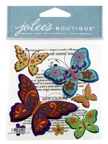 Jolee's Boutique 3D Dimensional Stickers: Colorful Butterflies