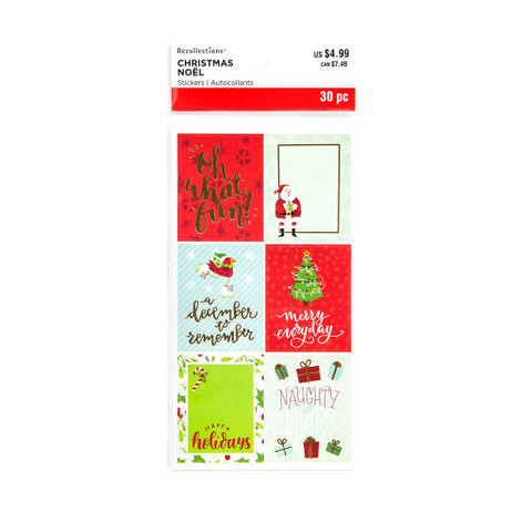 Recollections Planner Stickers:  Merry Everything Square Phrase - tarrapakkaus