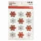 Christmas 3D Stickers: Red & White Snowflakes