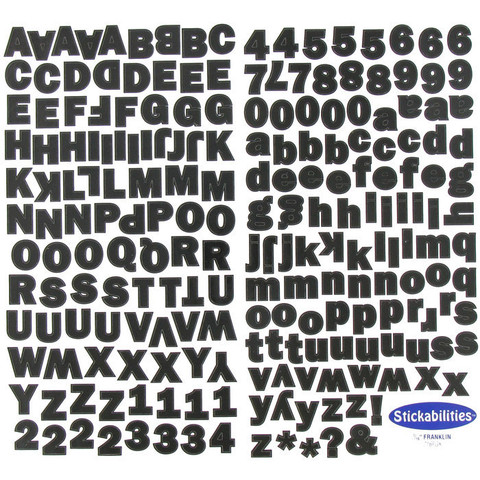 Alpha Stickers: Franklin Black
