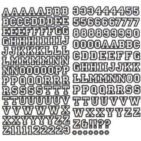 Alpha Stickers: Varsity Black & White