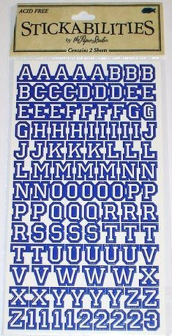 Alpha Stickers: Princetown Navy & White