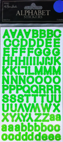 Alpha Stickers: Dot Lime Green