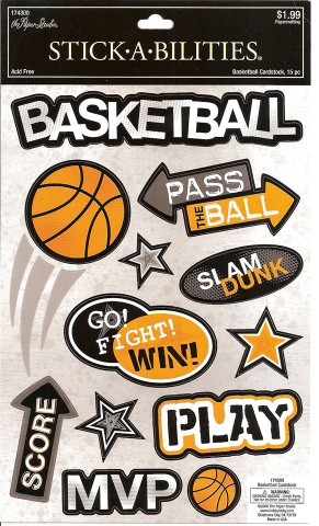 Stickabilities Cardstock Stickers: Basketball