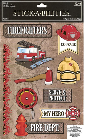 Stickabilities Cardstock Stickers: Firefighter
