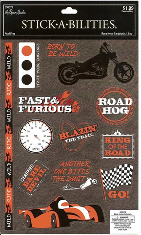 Stickabilities Cardstock Stickers: Race Icons