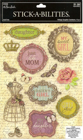 Stickabilities Cardstock Stickers: Vintage Daughter