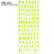 Bubble-A-Bilities Epoxy Alpha Stickers: Block Lime Green
