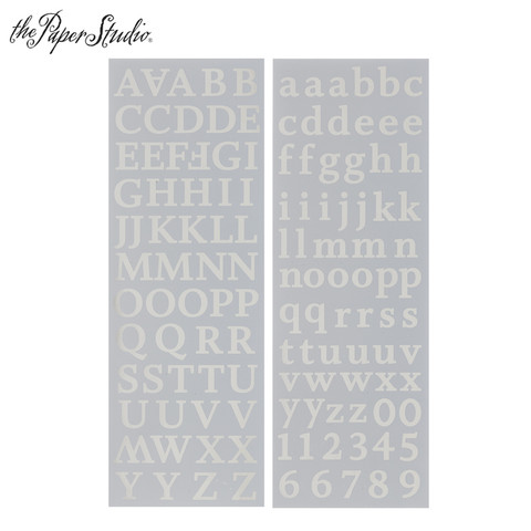 Alpha Rub-Ons: Silver Foil Serif  - siirtokuvapakkaus.