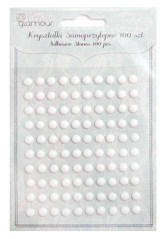 Adhensive Stones : White 6 mm
