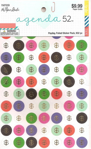 Agenda 52 Foiled Sticker Pack: Payday -tarrakirja
