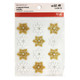 Christmas 3D Stickers: Gold & White Snowflakes