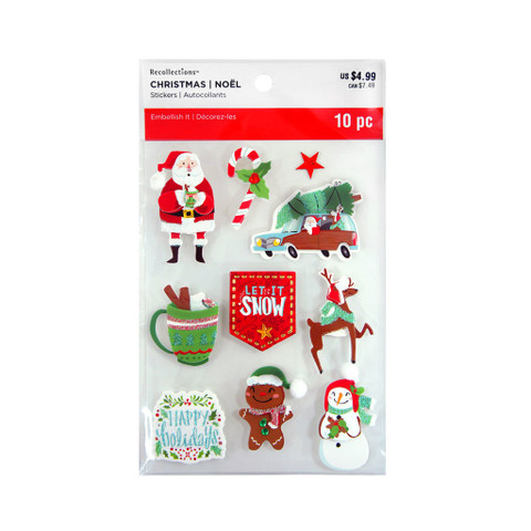 Recollections Christmas 3D Stickers: Happy Holidays - tarrapakkaus