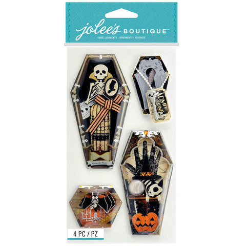 Jolee's Boutique 3D Stickers: Vintage Coffins