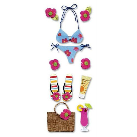 Jolee's by You Dimensional Stickers: Tropical Bikini
