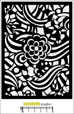 Zentangle Flowers A6 -maskisabluuna