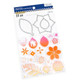 Coastal Village: Tropical Flowers stamps & dies -setti
