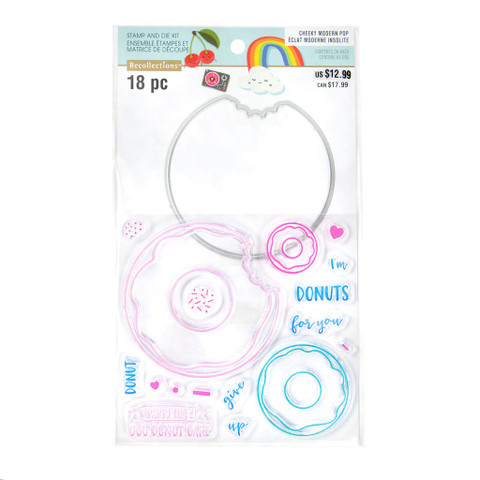 Cheeky Modern Pop stamps & dies: Donut -setti