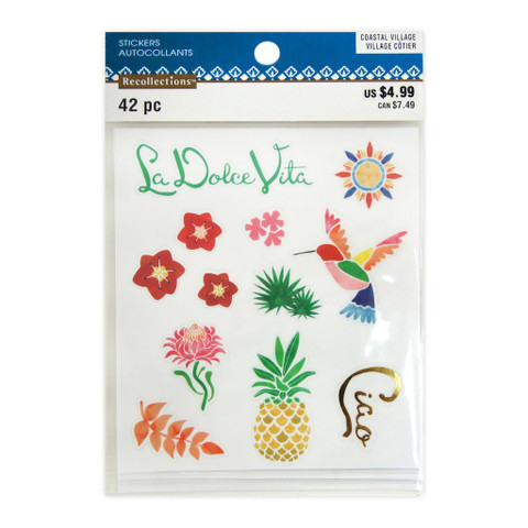 Coastal Village Clear Stickers -tarrapakkaus