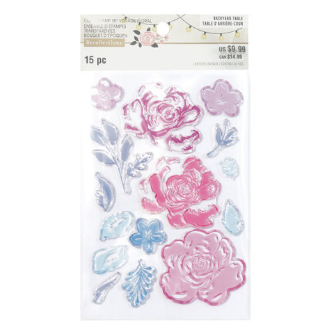 Backyard Table Clear Stamps:  Layered Rose