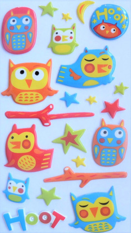 Sticko Puffy Stickers:  Hoot