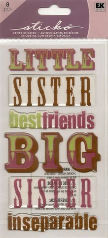 Sticko Epoxy Stickers: Sister