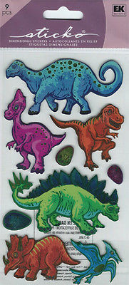 Sticko 3D Metallic Stickers: Dinos