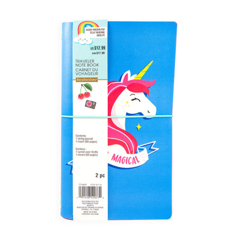 Large Traveler Notebook: Modern Pop Unicorn