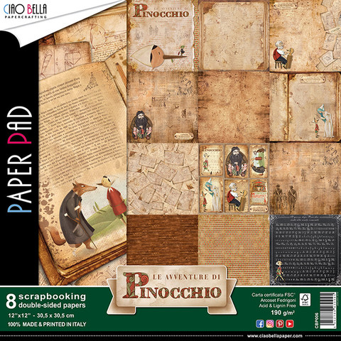Scrapbooking Paper Pad : Le Avventure di Pinocchio