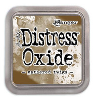 Distress Ink Oxide: Gathered Twigs  -mustetyyny